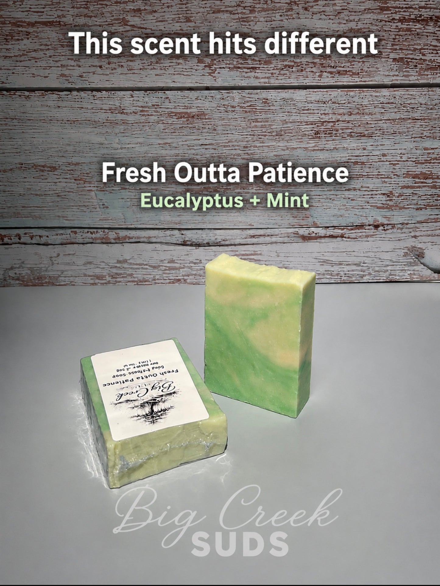 Fresh Outta Patience Mint Eucalyptus Soap | Handmade Cold Process Artisan Bar