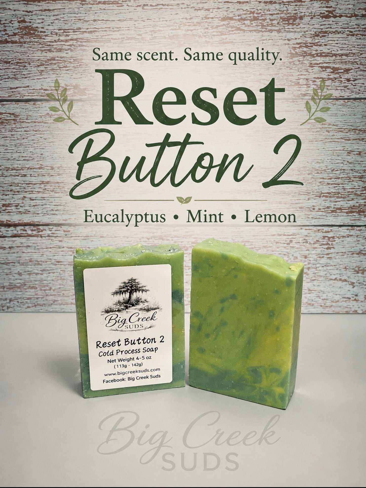 Reset Button 2- Limited Edition Swirl - Discounted Handcrafted Cold Process Soap