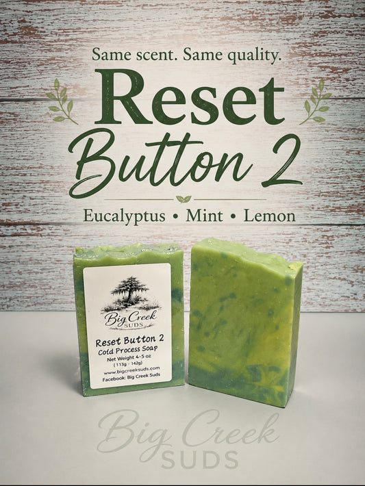 Reset Button 2- Limited Edition Swirl - Discounted Handcrafted Cold Process Soap