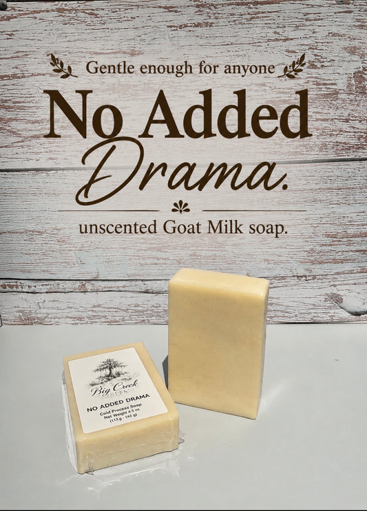 No Added Drama-  Goat Milk Cold Process Soap - Simple -Gentle-Fragrance Free